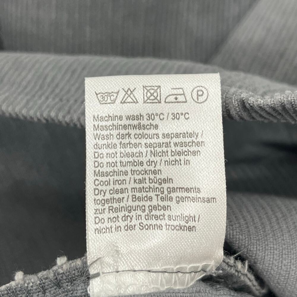 Poetry Dark Gray Corduroy Basic Button Accent War… - image 8